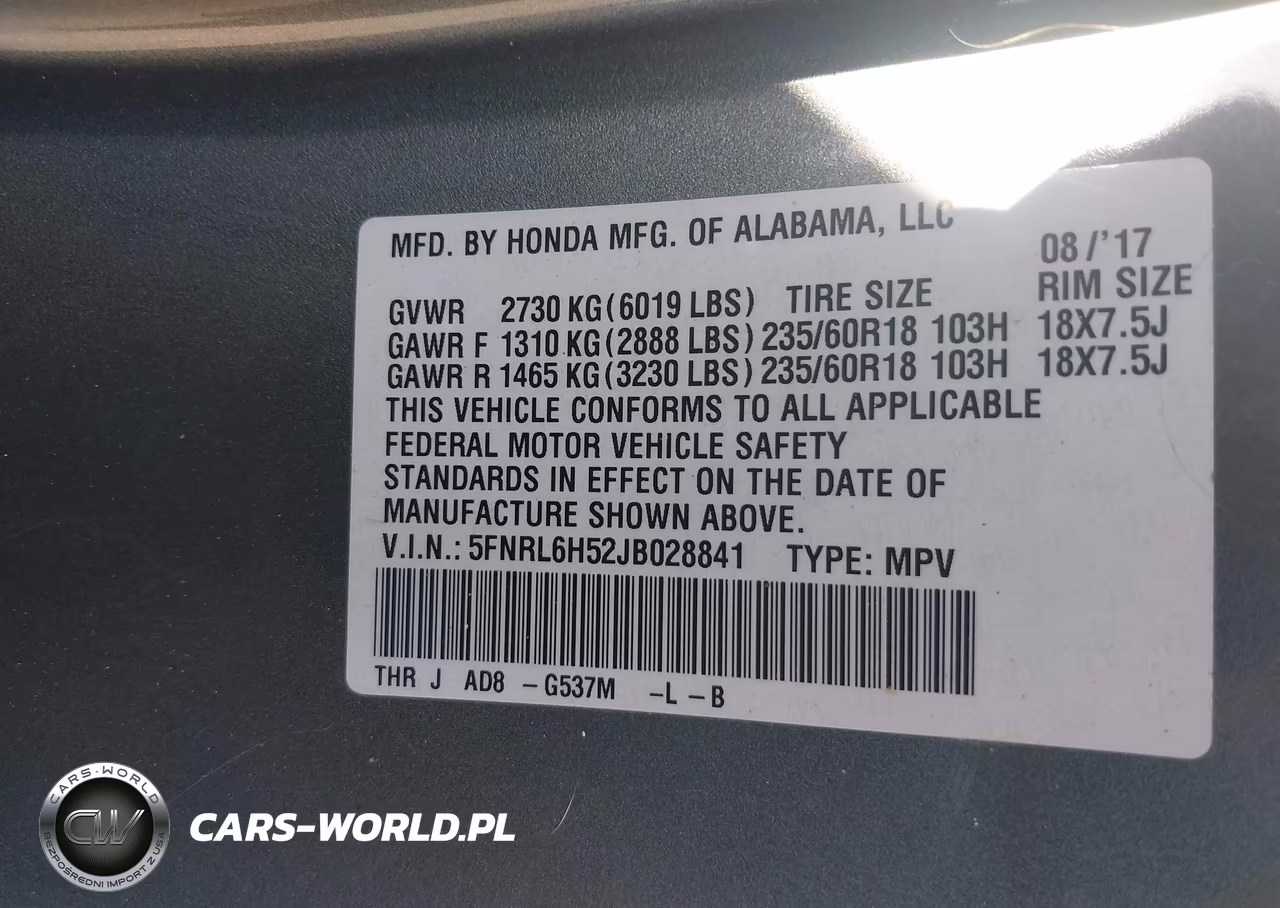 2018 Honda Odyssey Ex VIN:5FNRL6H52JB028841 - 9