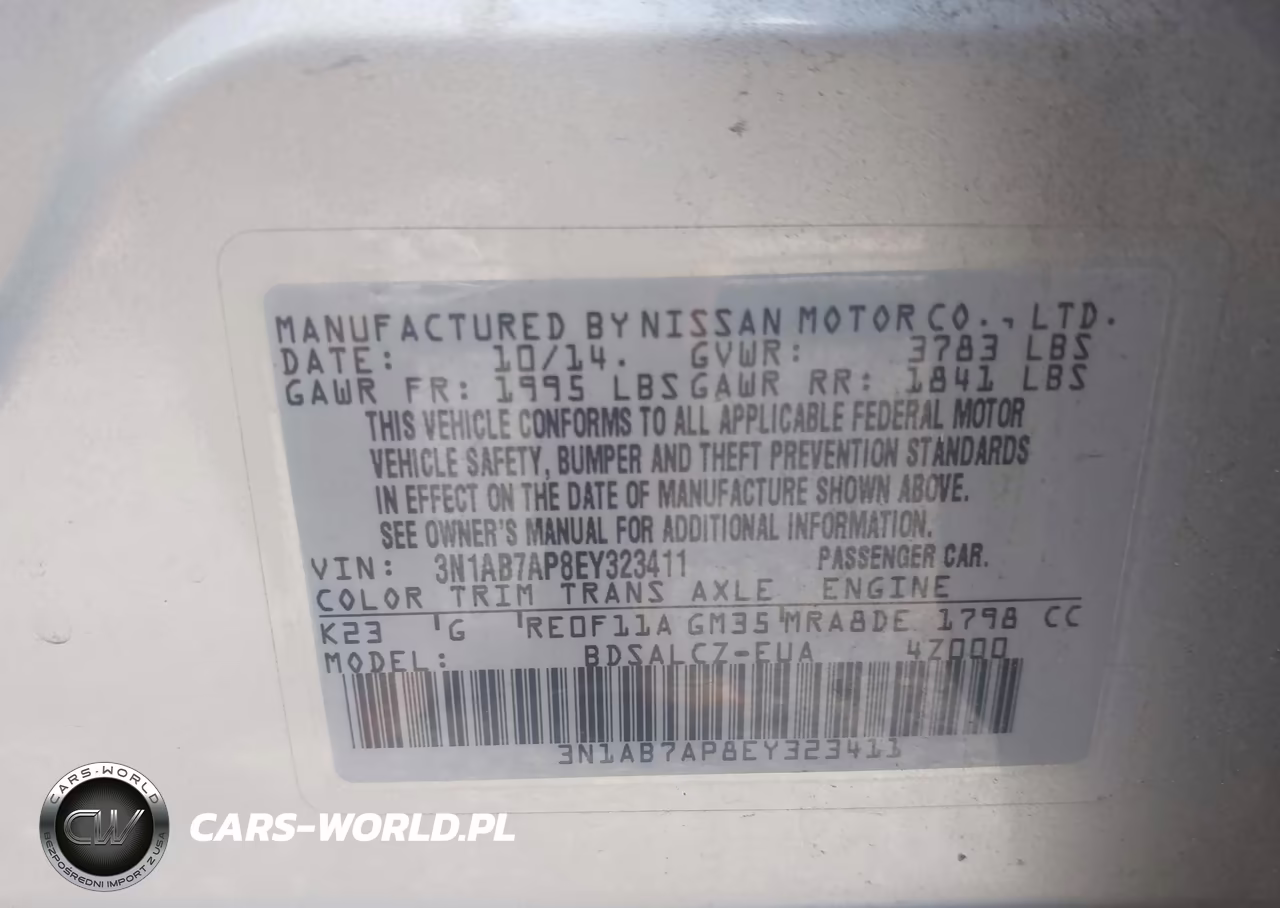 2014 Nissan Sentra S VIN:3N1AB7AP8EY323411 - 9