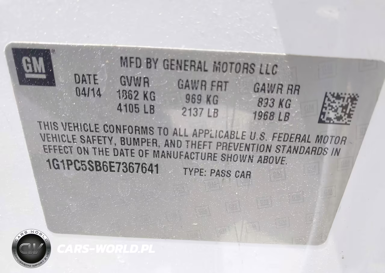 2014 Chevrolet Cruze 1Lt Auto VIN:1G1PC5SB6E7367641 - 9