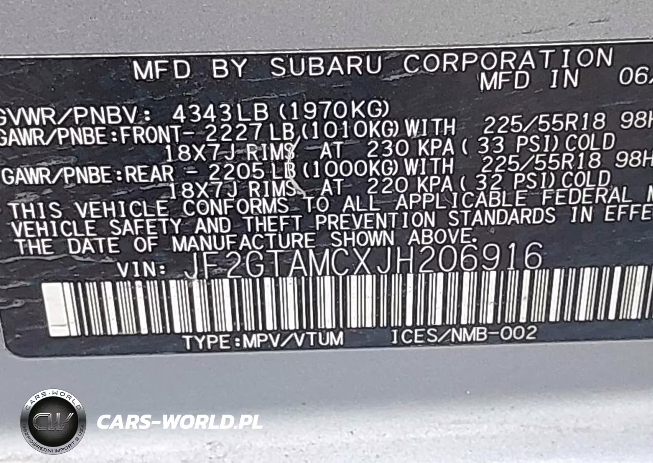 2018 Subaru Crosstrek 2.0I Limited VIN:JF2GTAMCXJH206916 - 9