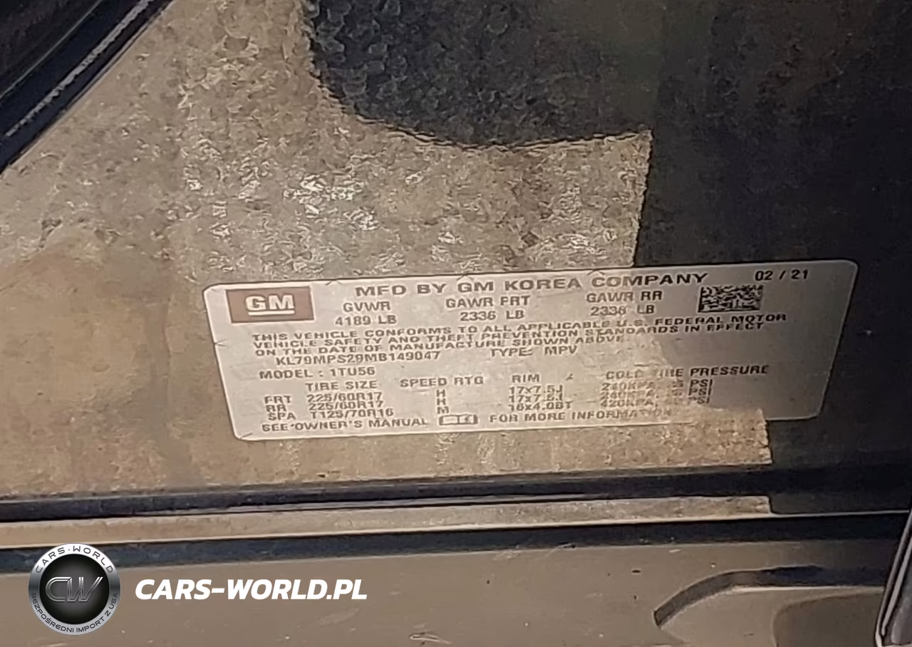 2021 Chevrolet Trailblazer Fwd Lt VIN:KL79MPS29MB149047 - 9