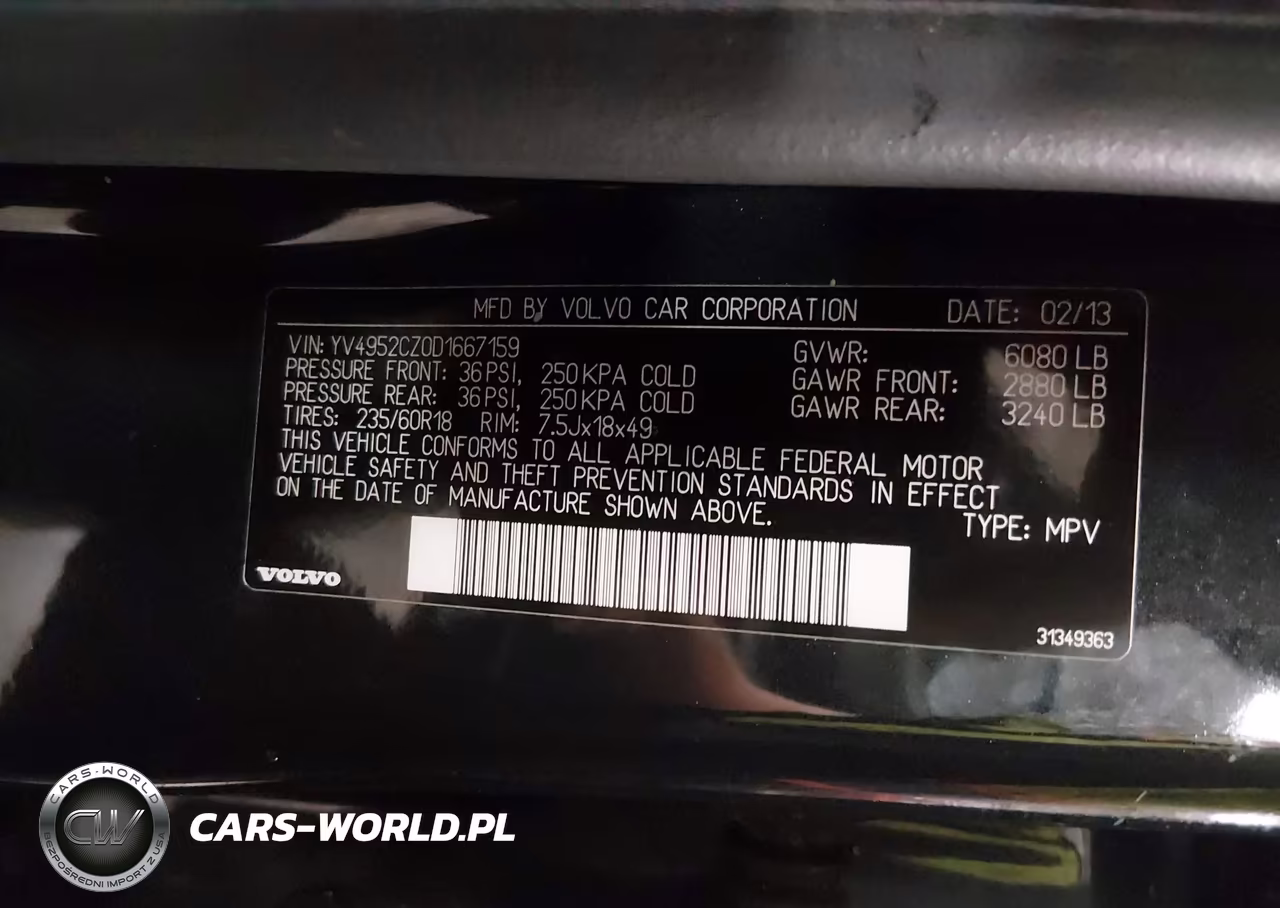 2013 Volvo Xc90 3.2 Platinum VIN:YV4952CZ0D1667159 - 9