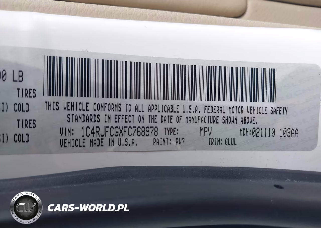 2015 Jeep Grand Cherokee Overland VIN:1C4RJFCGXFC768978 - 9