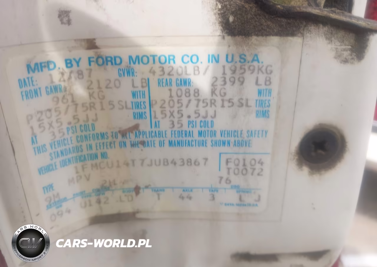 1988 Ford Bronco Ii VIN:1FMCU14T7JUB43867 - 9