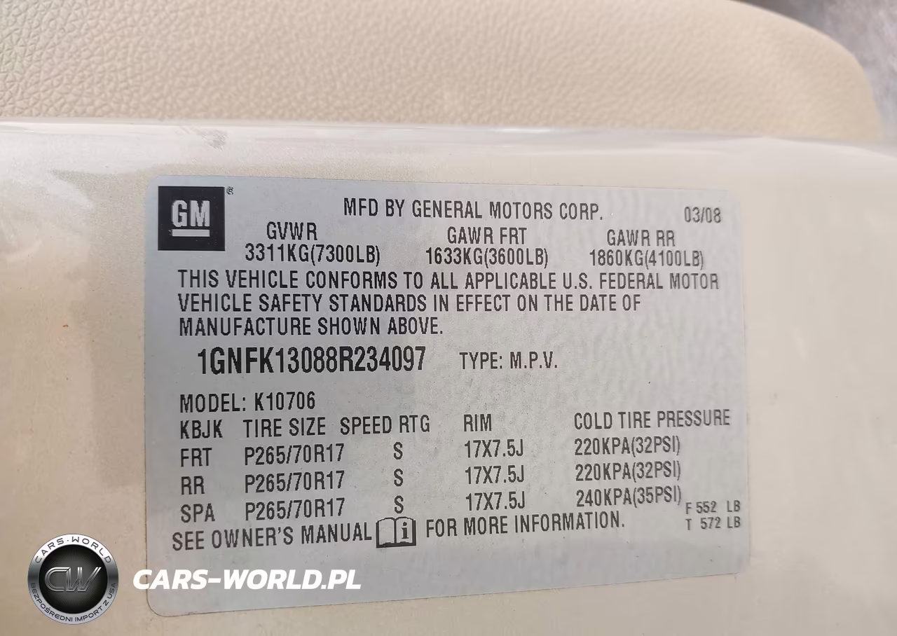 2008 Chevrolet Tahoe Lt VIN:1GNFK13088R234097 - 9