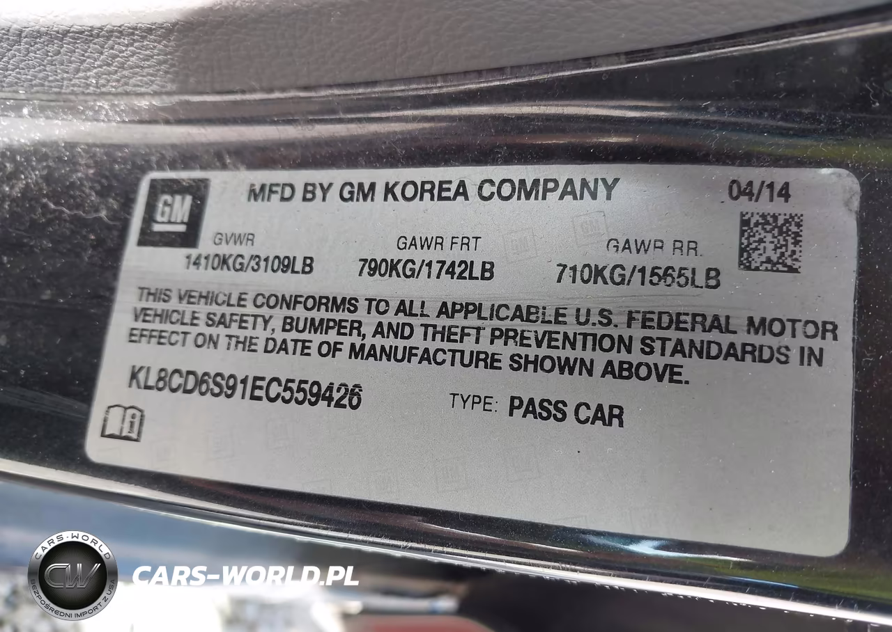 2014 Chevrolet Spark 1Lt Auto VIN:KL8CD6S91EC559426 - 9
