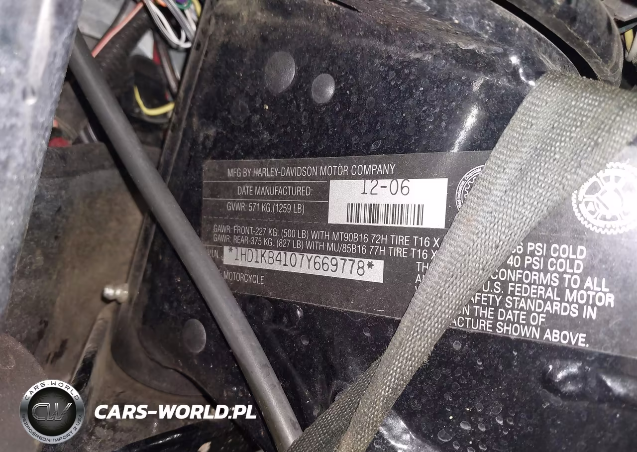 2007 Harley-Davidson Flhx VIN:1HD1KB4107Y669778 - 10