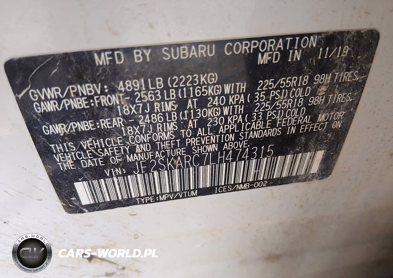 2020 Subaru Forester Sport VIN:JF2SKARC7LH474315 - 9