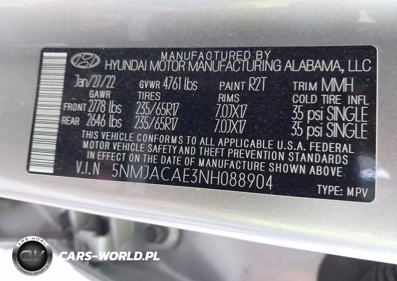2022 Hyundai Tucson Se VIN:5NMJACAE3NH088904 - 9