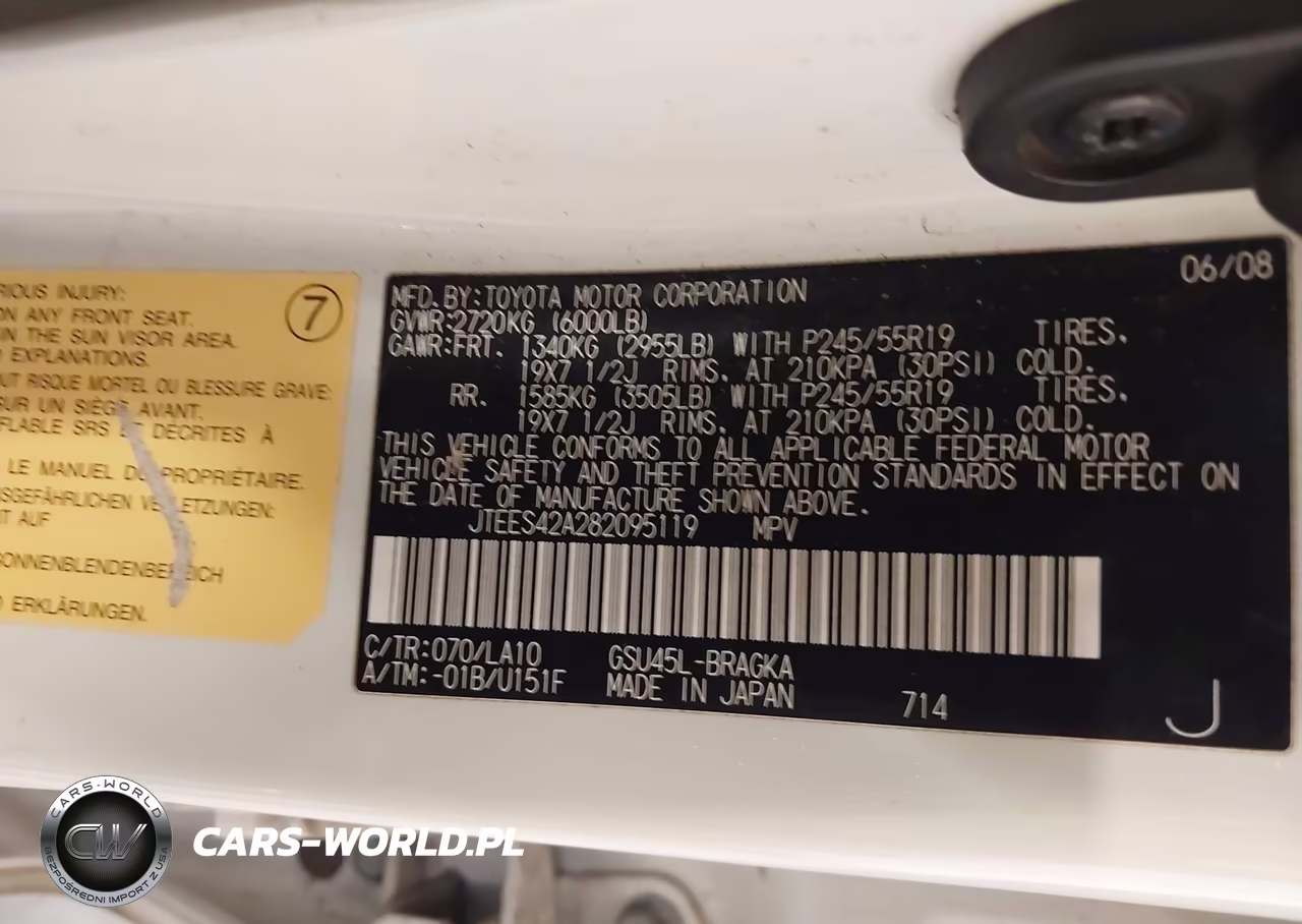 2008 Toyota Highlander Limited VIN:JTEES42A282095119 - 9