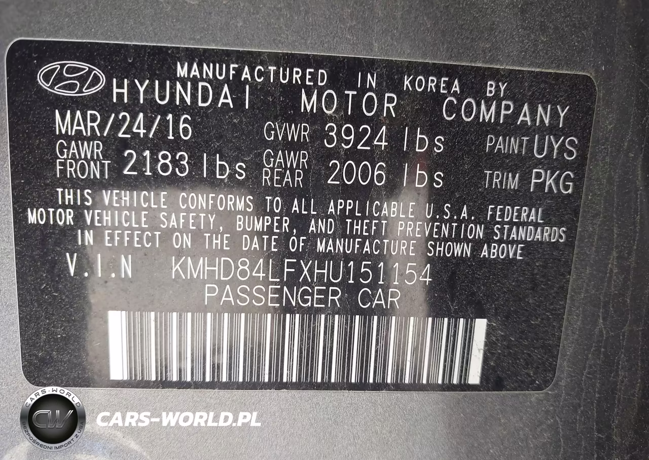 2017 Hyundai Elantra Se VIN:KMHD84LFXHU151154 - 9