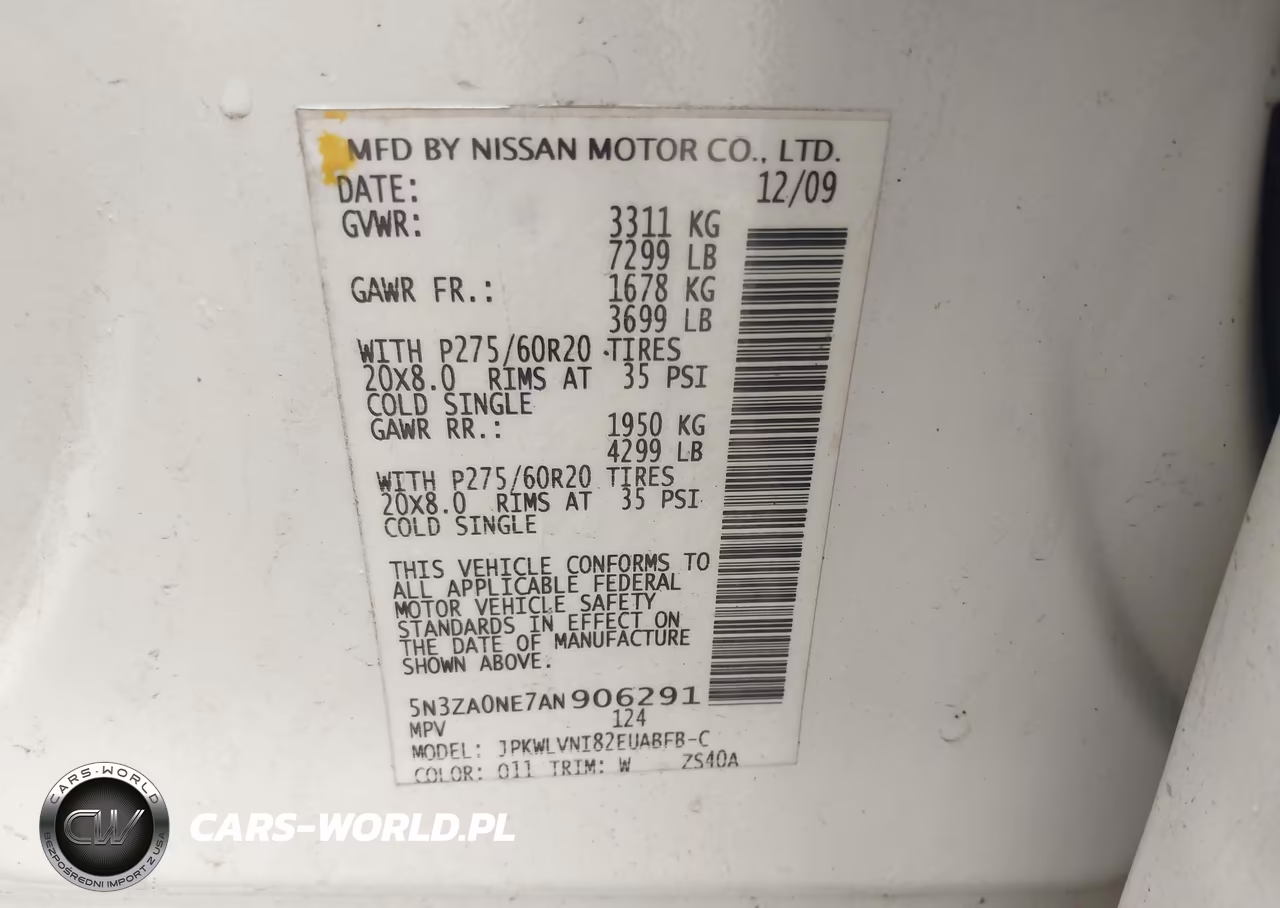 2010 Infiniti Qx56 VIN:5N3ZA0NE7AN906291 - 9