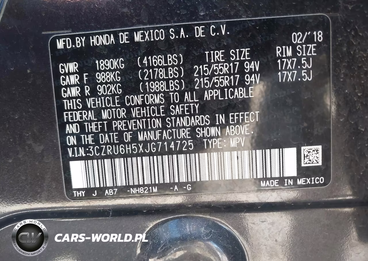 2018 Honda Hr-V Ex VIN:3CZRU6H5XJG714725 - 9