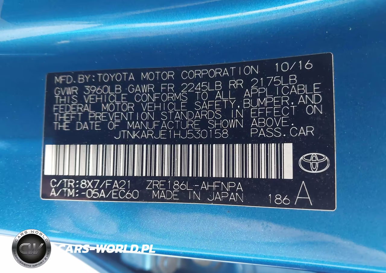 2017 Toyota Corolla Im VIN:JTNKARJE1HJ530158 - 9