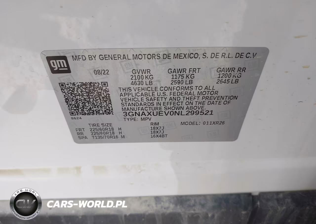 2022 Chevrolet Equinox Awd Lt VIN:3GNAXUEV0NL299521 - 9