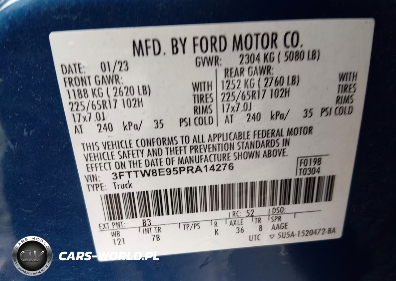 2023 Ford Maverick Xlt VIN:3FTTW8E95PRA14276 - 9