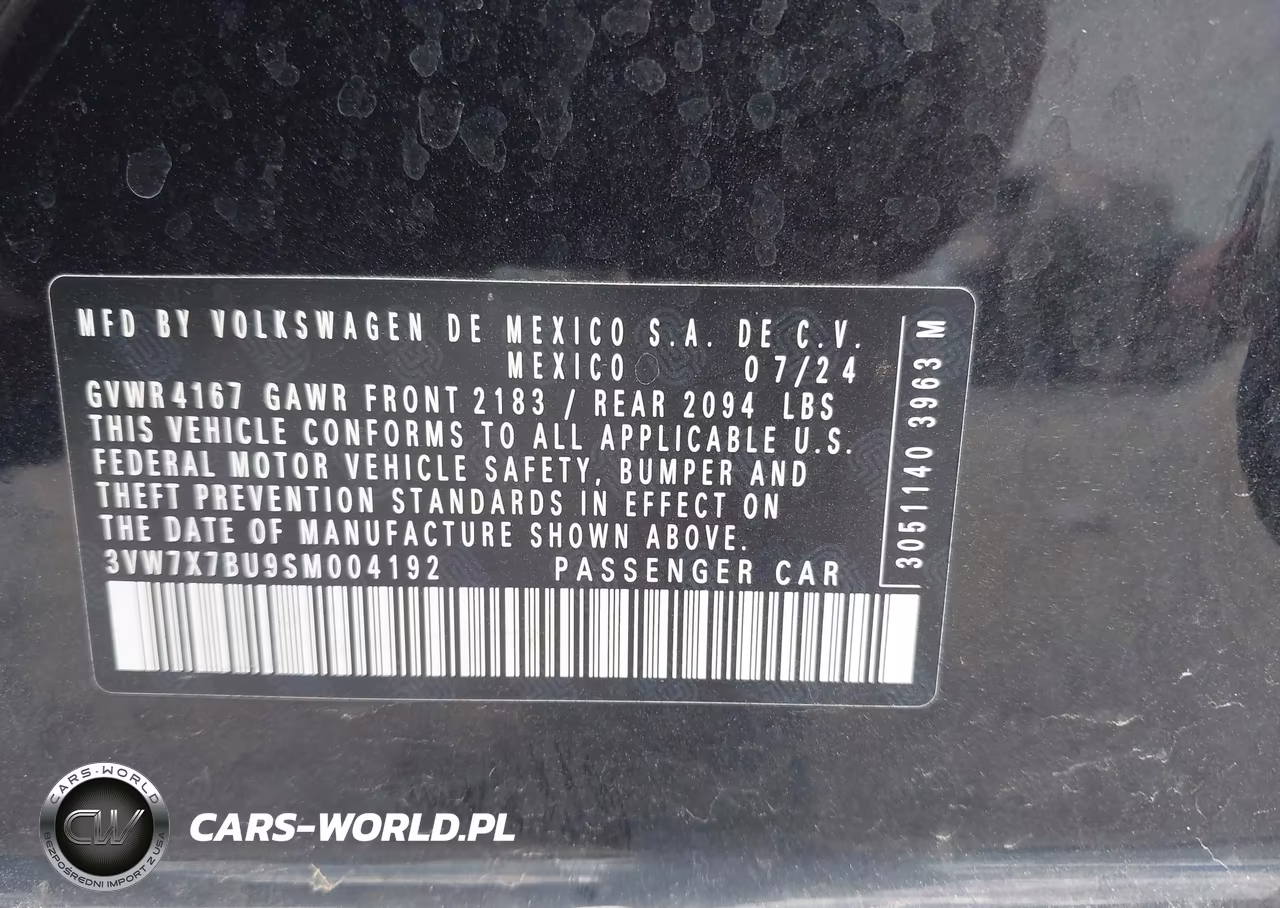 2025 Volkswagen Jetta 1.5T Se VIN:3VW7X7BU9SM004192 - 9