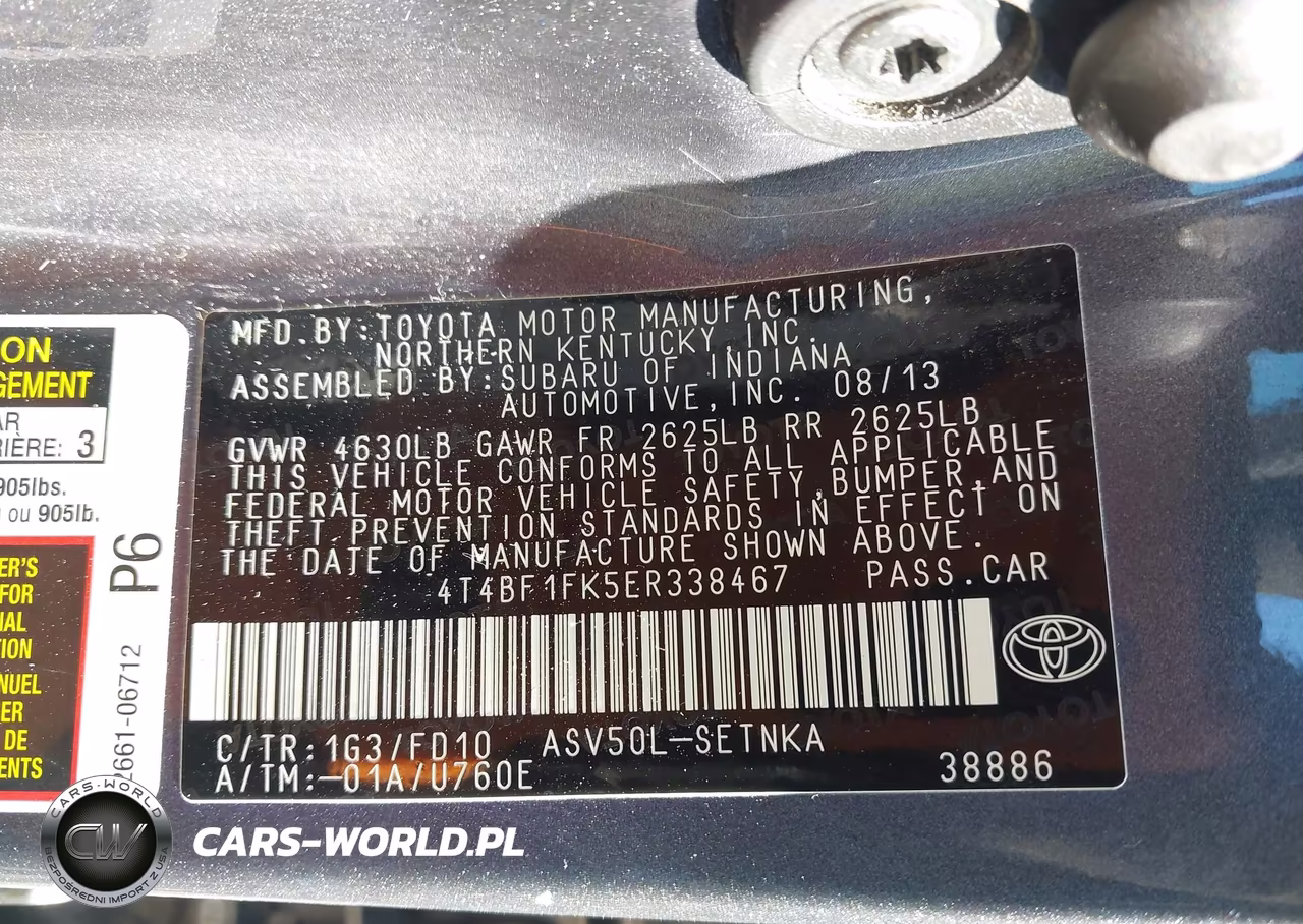 2014 Toyota Camry Le VIN:4T4BF1FK5ER338467 - 9