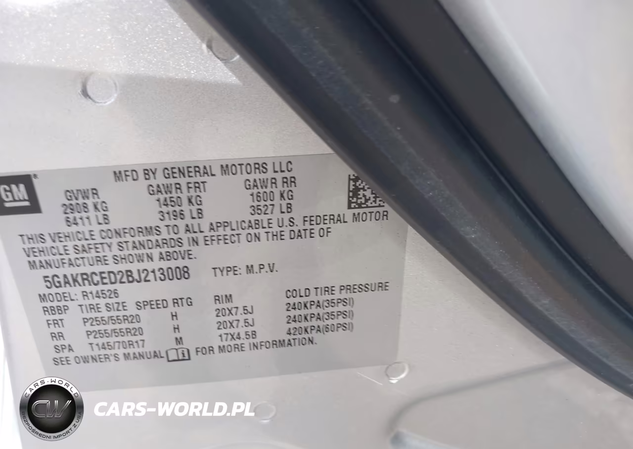 2011 Buick Enclave 2Xl VIN:5GAKRCED2BJ213008 - 9