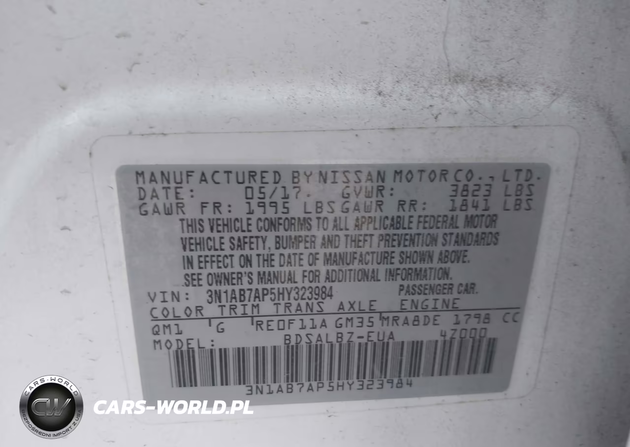 2017 Nissan Sentra S VIN:3N1AB7AP5HY323984 - 9