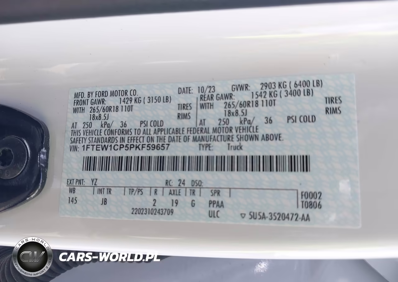 2023 Ford F-150 Lariat-Xl-Xlt VIN:1FTEW1CP5PKF59657 - 9