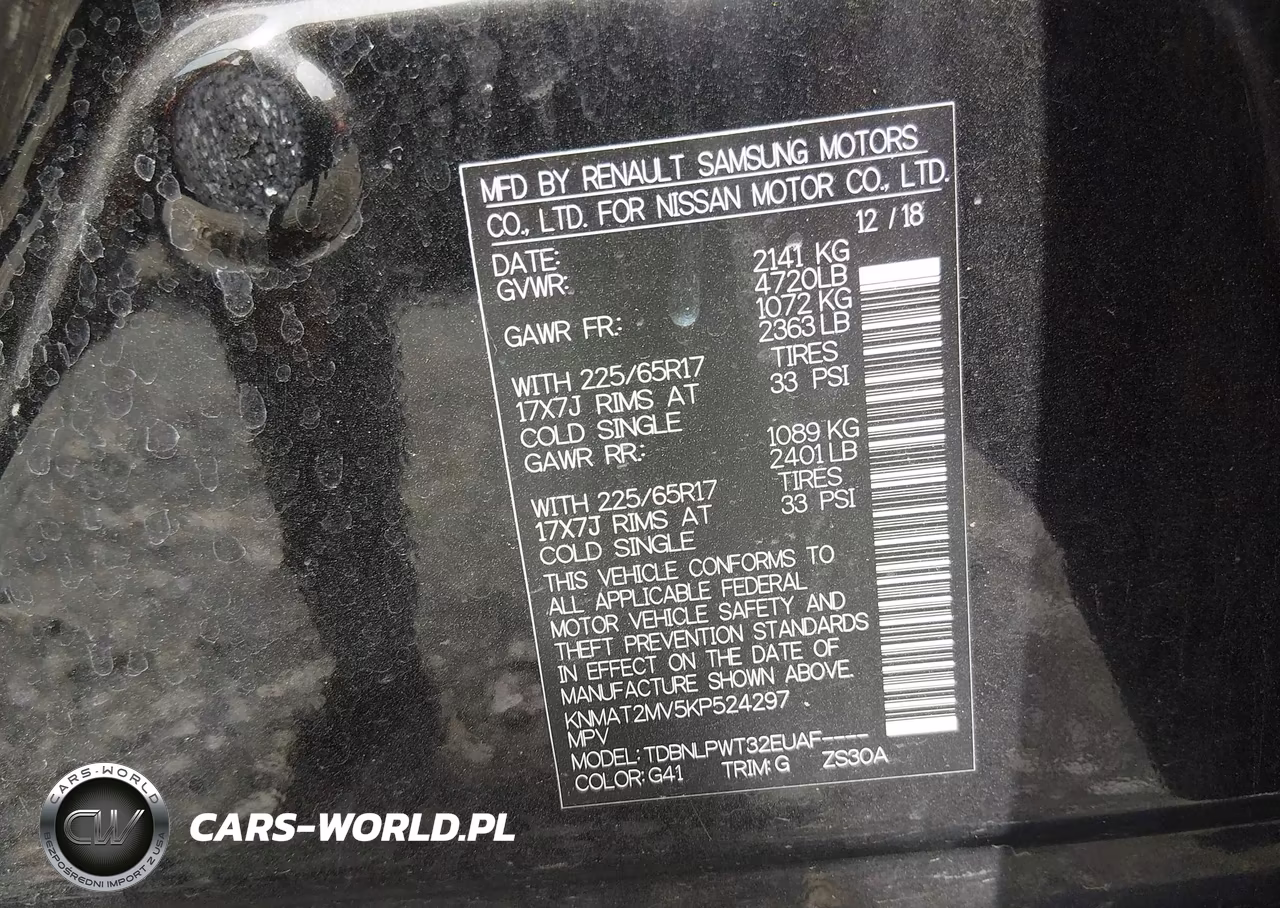 2019 Nissan Rogue S VIN:KNMAT2MV5KP524297 - 9
