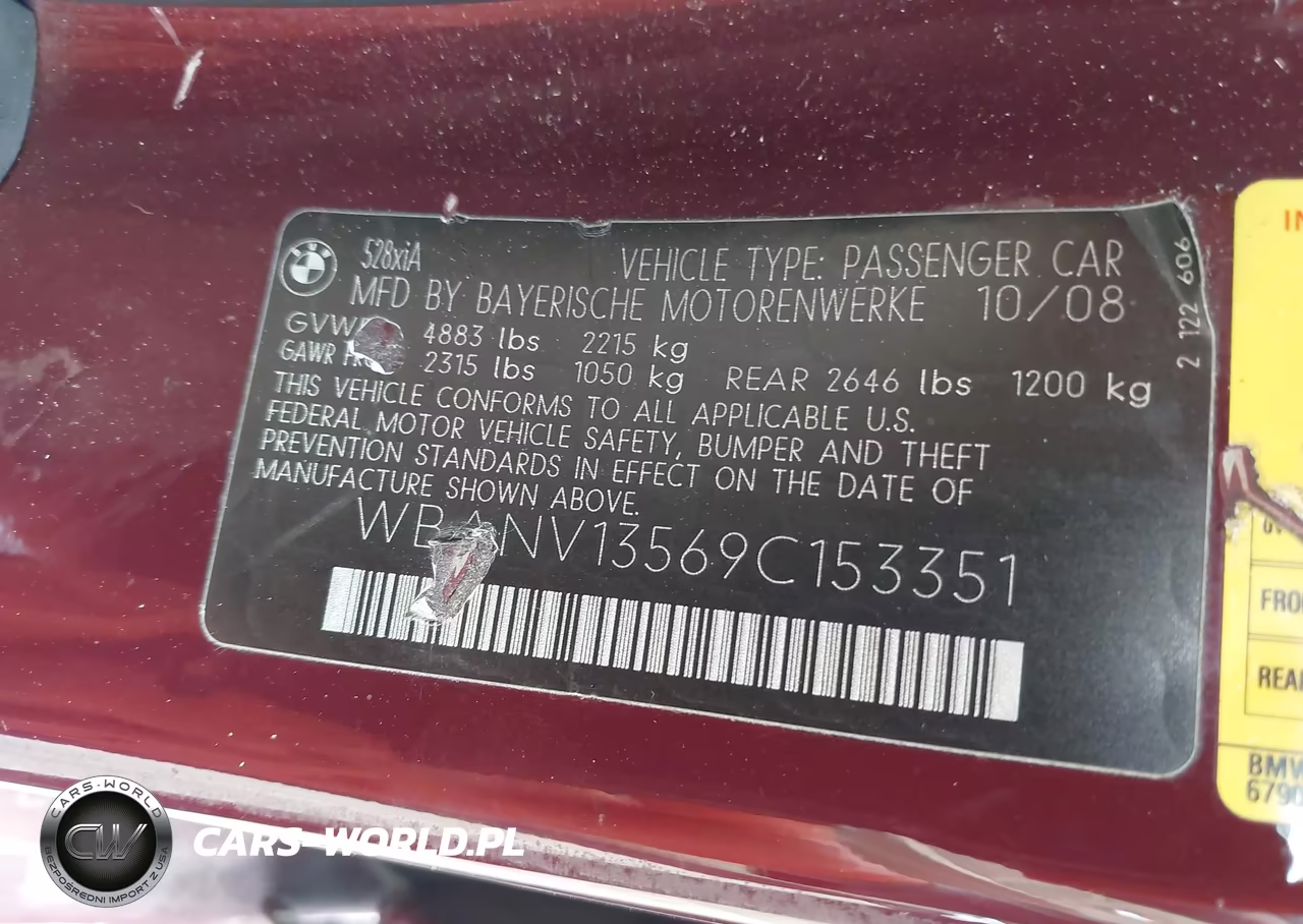 2009 BMW 528I xDrive VIN:WBANV13569C153351 - 9