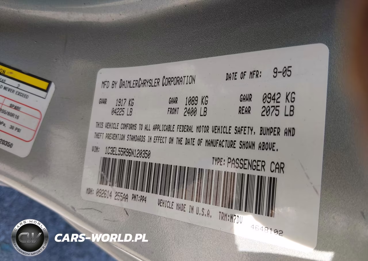 2006 Chrysler Sebring Touring VIN:1C3EL55R96N120350 - 9