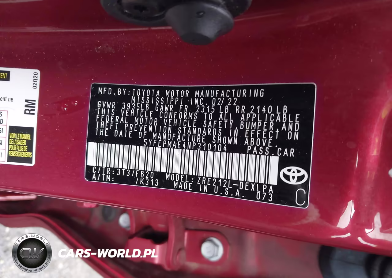 2022 Toyota Corolla Le VIN:5YFEPMAE4NP310104 - 9