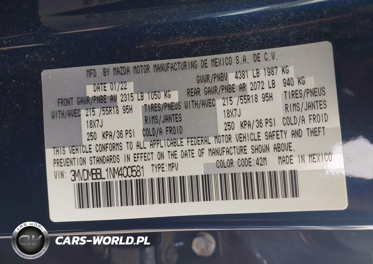 2022 Mazda Cx-30 Select VIN:3MVDMBBL1NM400581 - 9