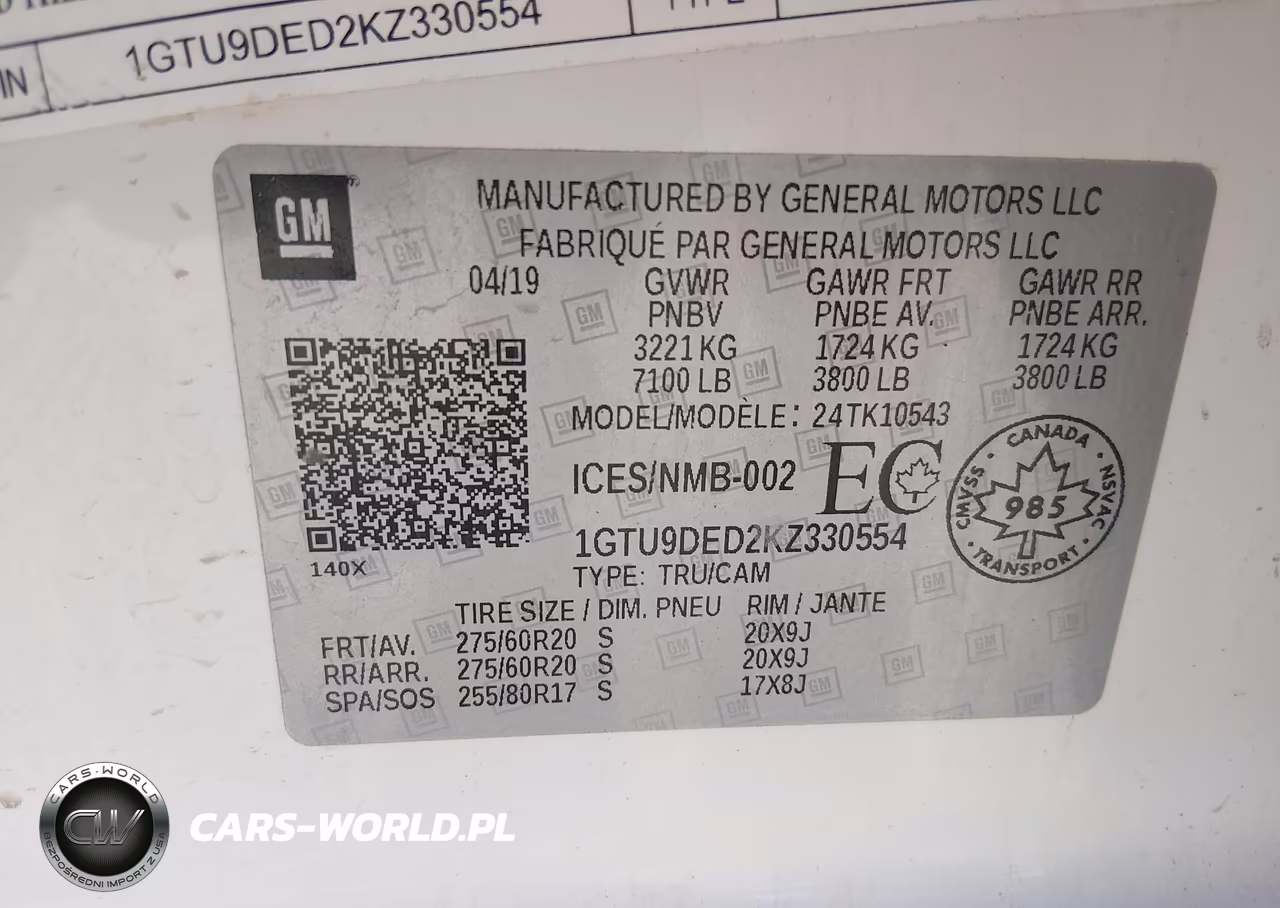 2019 GMC Sierra 1500 Slt VIN:1GTU9DED2KZ330554 - 9