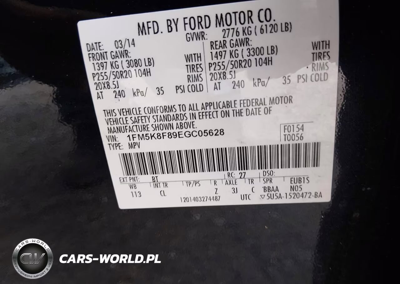 2014 Ford Explorer Limited VIN:1FM5K8F89EGC05628 - 9