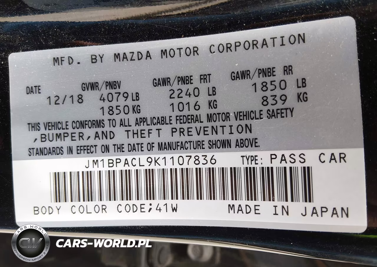 2019 Mazda Mazda3 Select Package VIN:JM1BPACL9K1107836 - 9