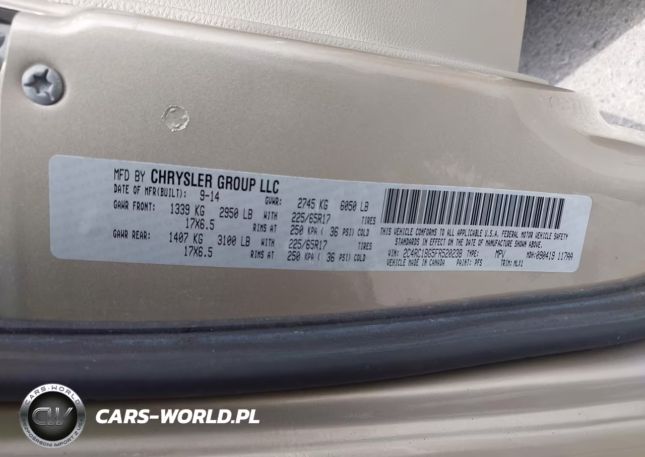 2015 Chrysler Town & Country Touring VIN:2C4RC1BG5FR520238 - 9