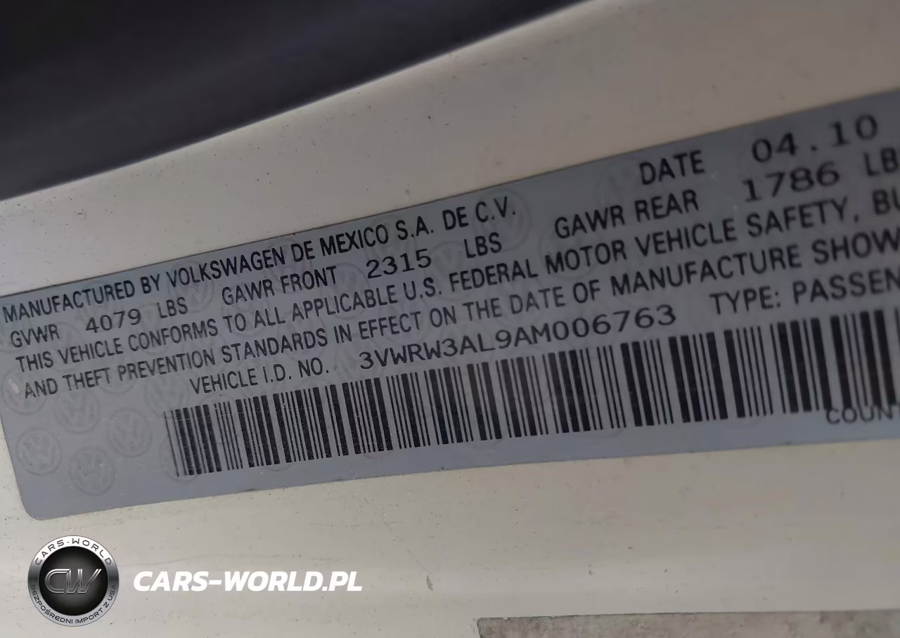 2010 Volkswagen New Beetle 2.5L VIN:3VWRW3AL9AM006763 - 9