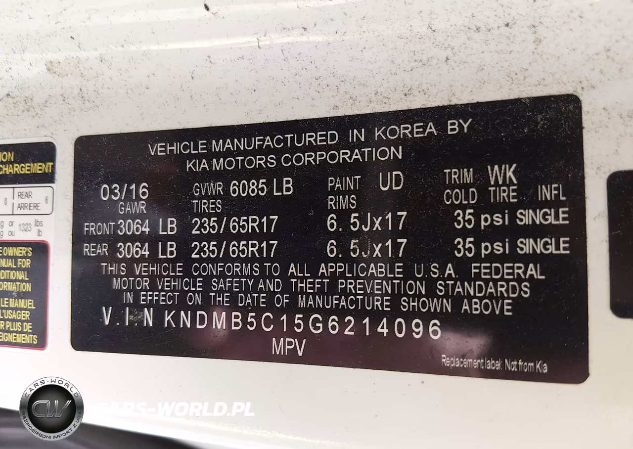 2016 Kia Sedona Lx VIN:KNDMB5C15G6214096 - 9