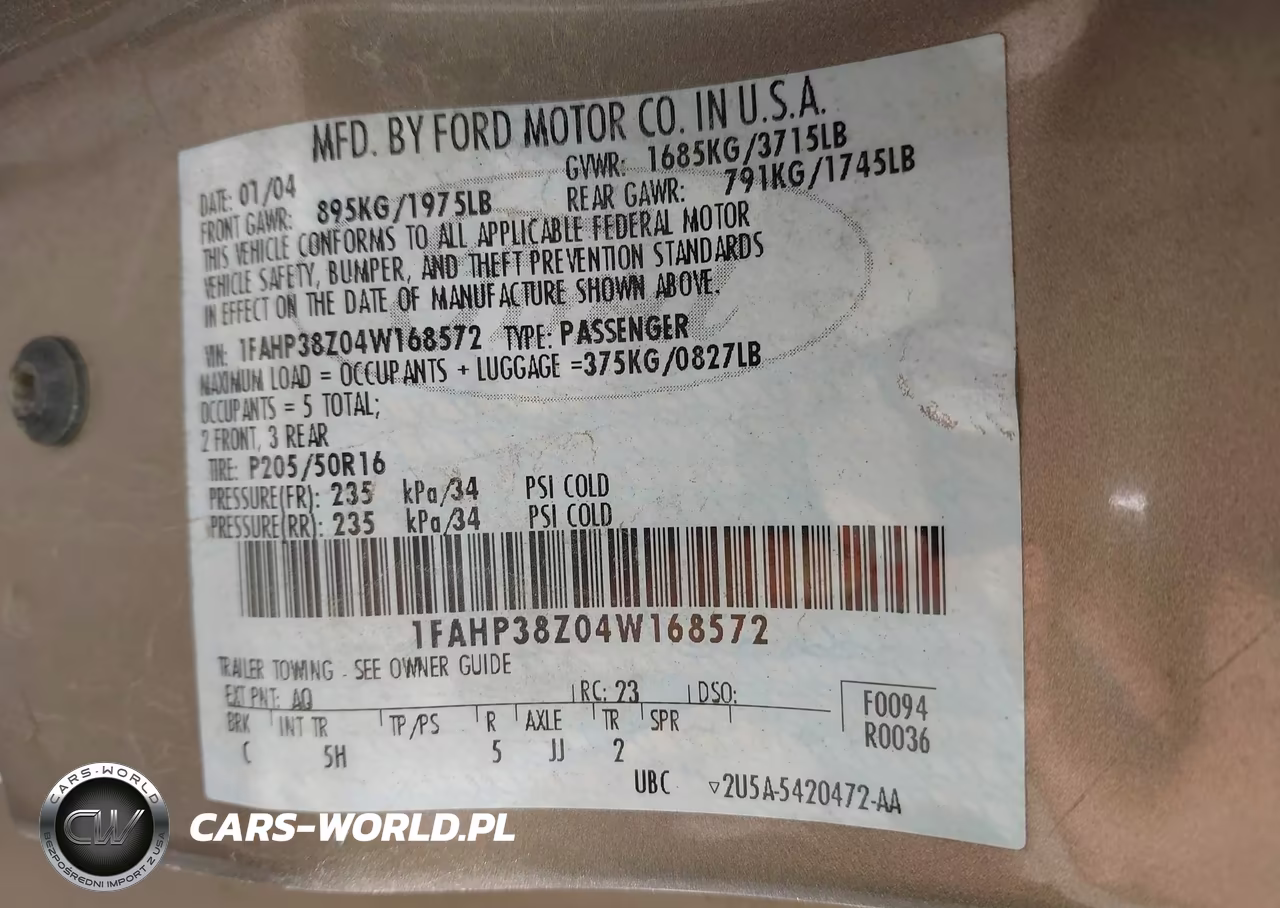 2004 Ford Focus Zts VIN:1FAHP38Z04W168572 - 9