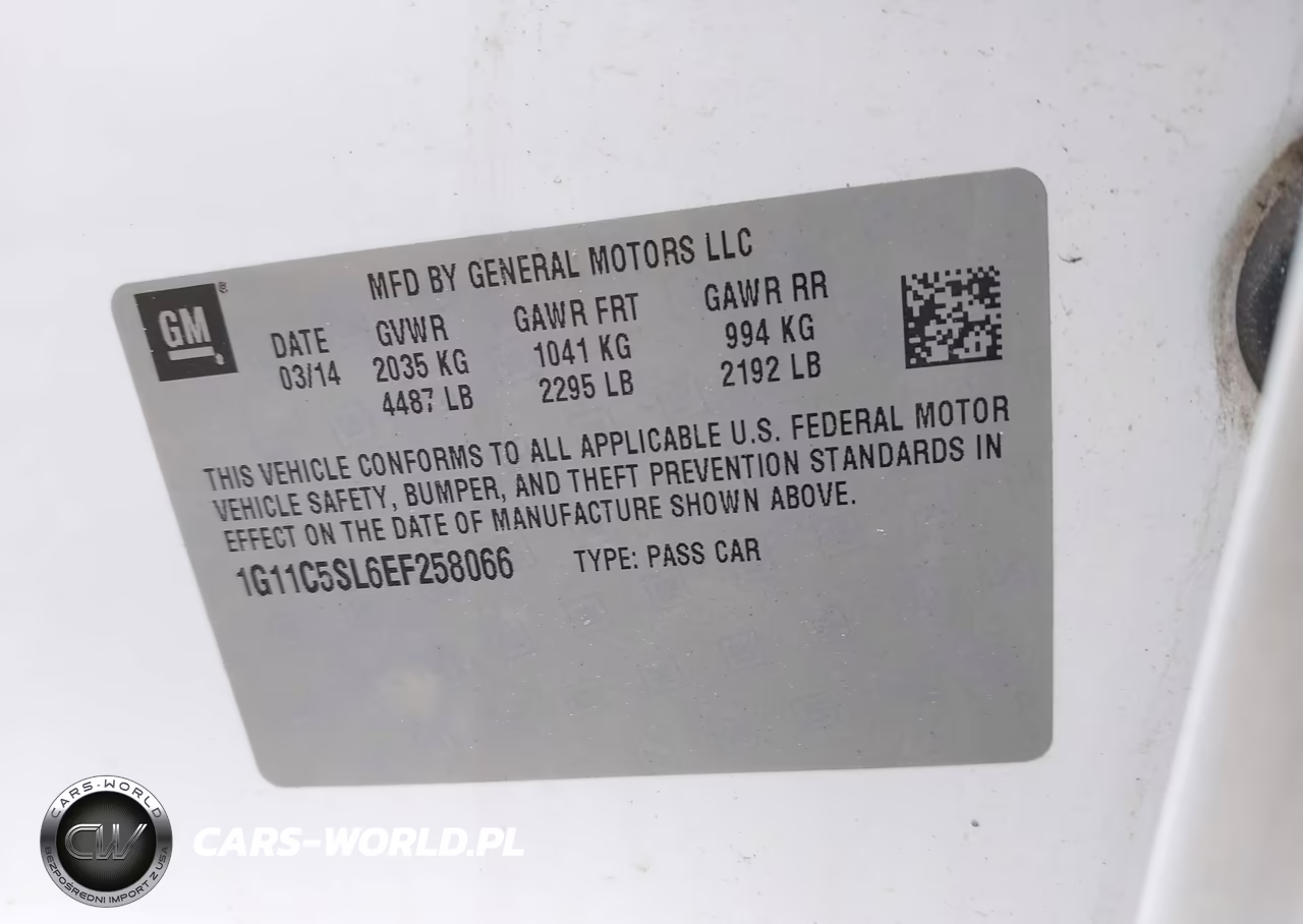 2014 Chevrolet Malibu 1Lt VIN:1G11C5SL6EF258066 - 9