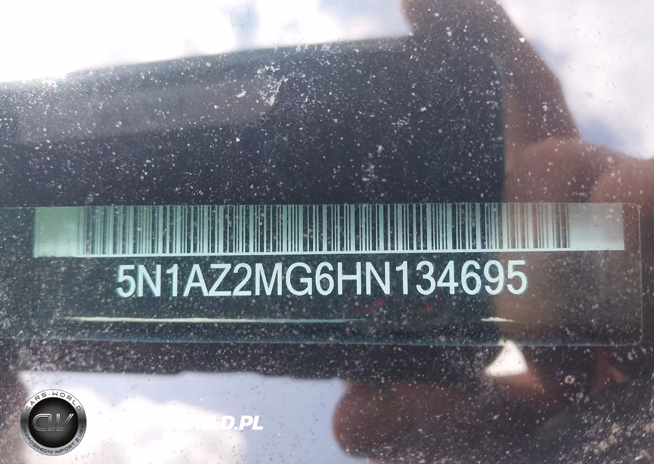 2017 Nissan Murano Sv VIN:5N1AZ2MG6HN134695 - 17