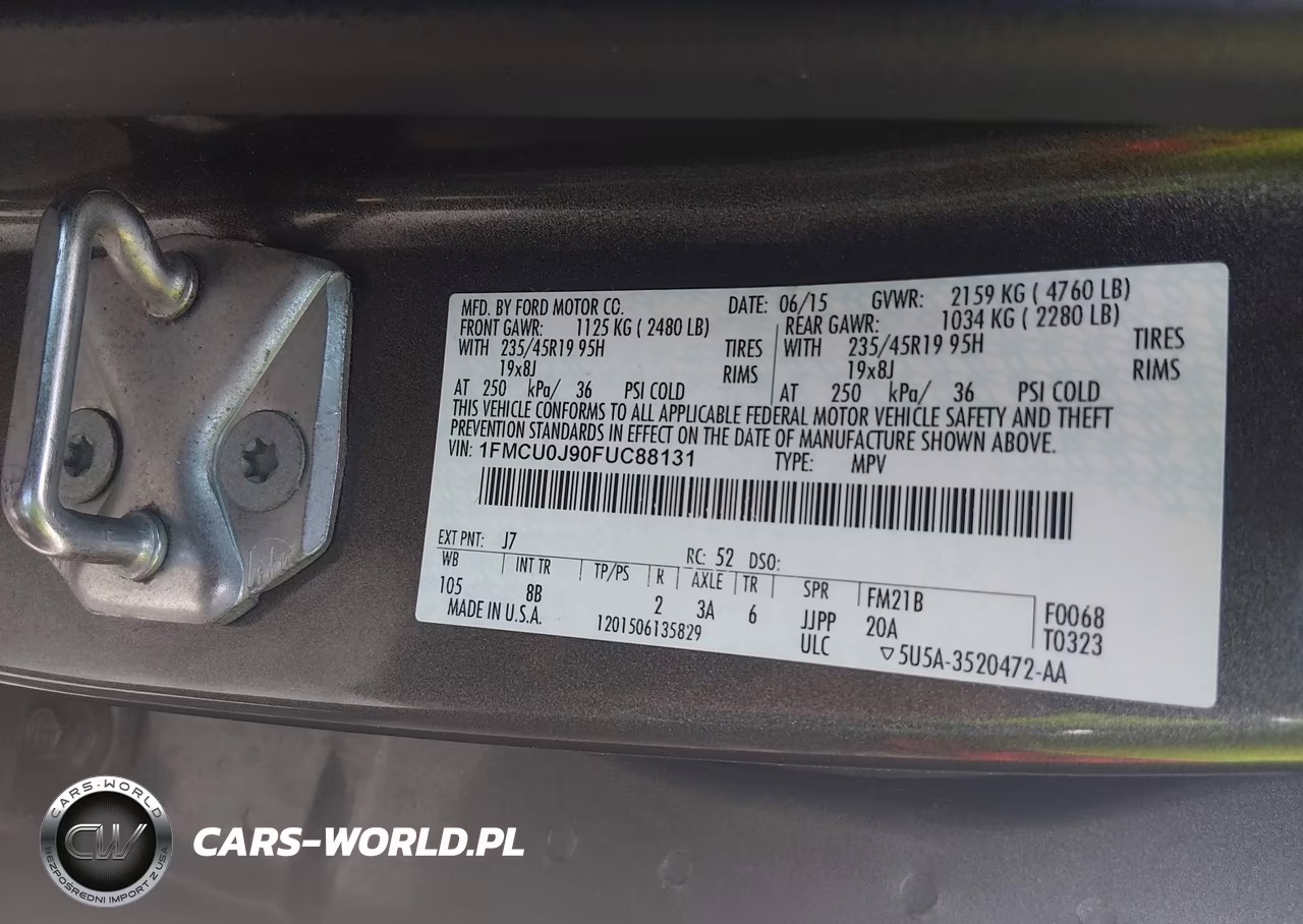 2015 Ford Escape Titanium VIN:1FMCU0J90FUC88131 - 9