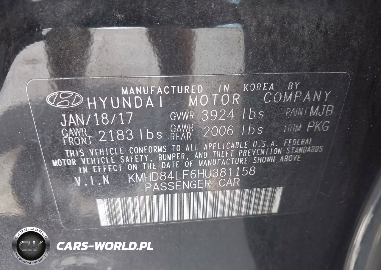2017 Hyundai Elantra Se VIN:KMHD84LF6HU381158 - 9