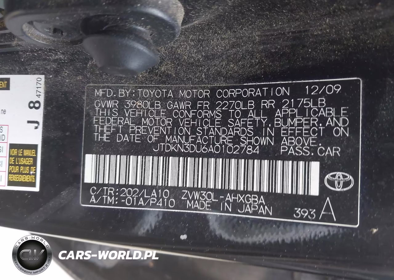 2010 Toyota Prius Iv VIN:JTDKN3DU6A0102784 - 9
