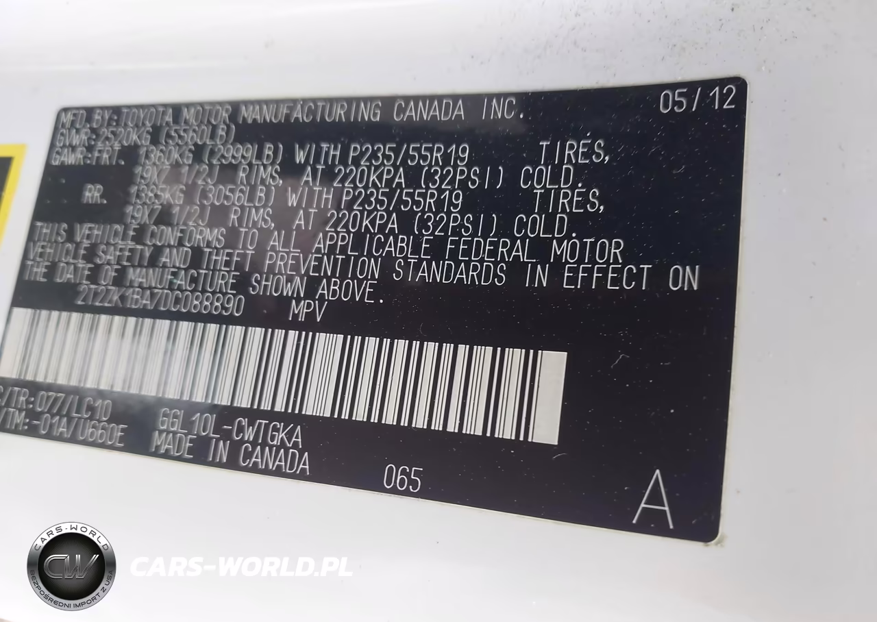 2013 Lexus Rx 350 VIN:2T2ZK1BA7DC088890 - 9