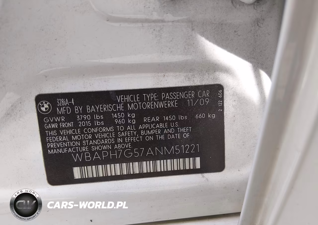 2010 BMW 328I VIN:WBAPH7G57ANM51221 - 9