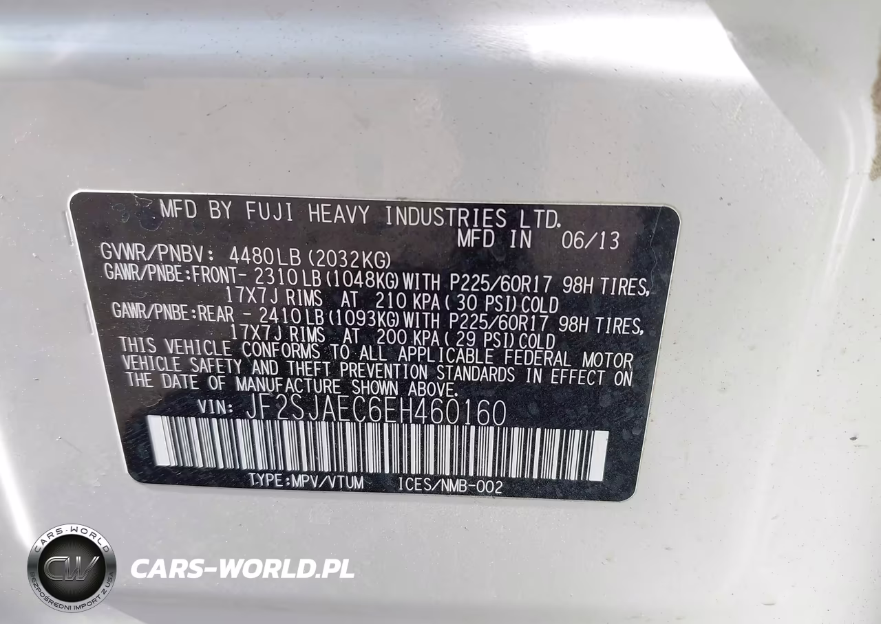 2014 Subaru Forester 2.5I Premium VIN:JF2SJAEC6EH460160 - 9
