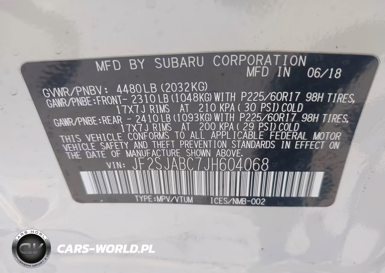 2018 Subaru Forester 2.5I VIN:JF2SJABC7JH604068 - 9