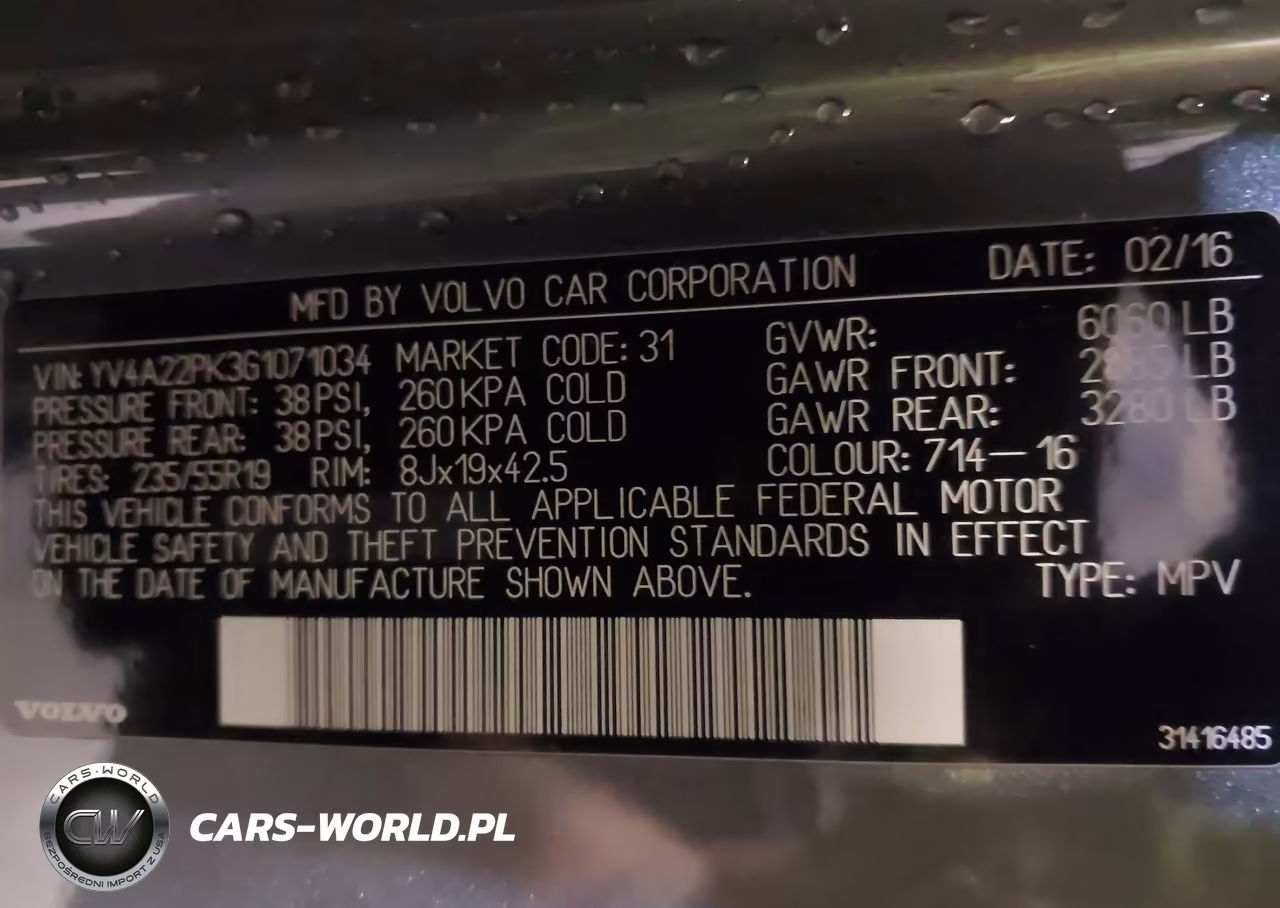 2016 Volvo Xc90 T6 Momentum VIN:YV4A22PK3G1071034 - 9