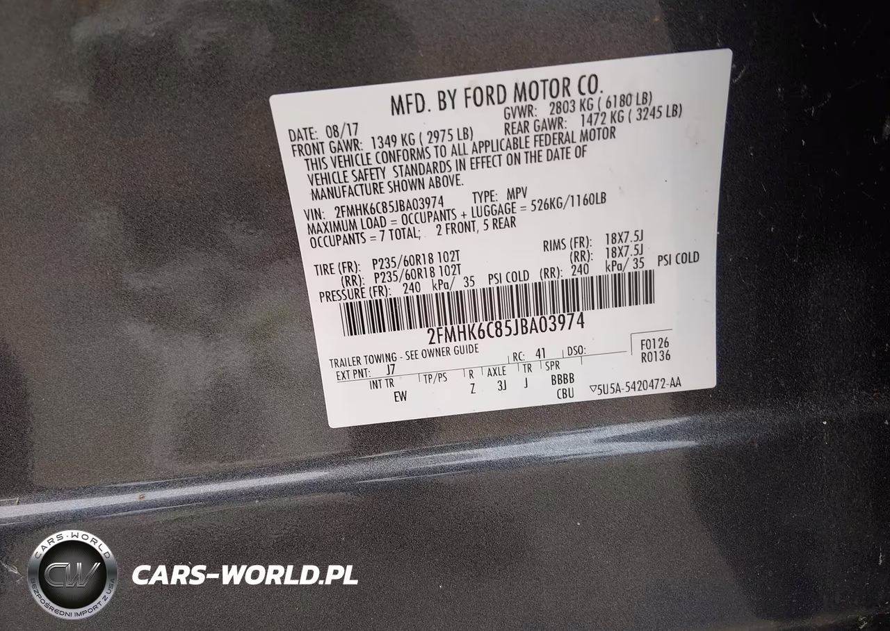 2018 Ford Flex Sel VIN:2FMHK6C85JBA03974 - 9