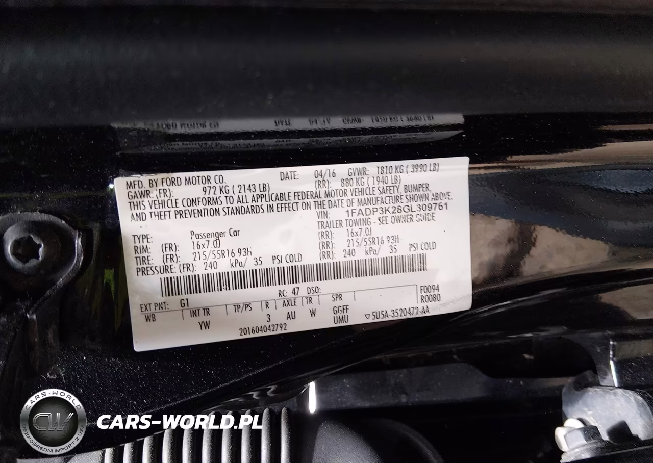 2016 Ford Focus Se VIN:1FADP3K28GL309761 - 9