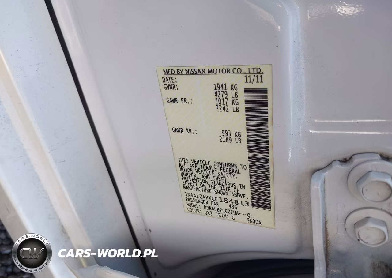 2012 Nissan Altima 2.5 S VIN:1N4AL2APXCC184813 - 9